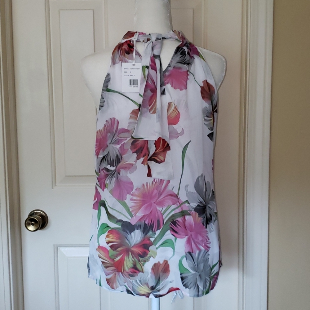 NWT SIONI Floral Halter Top Small - Picture 4 of 12